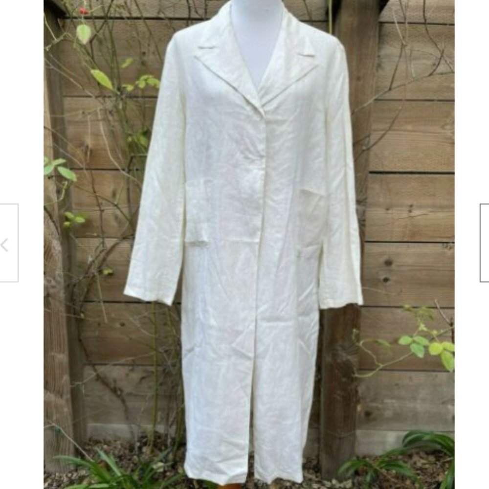 Marni Ivory Linen Overcoat Women's Sz 40